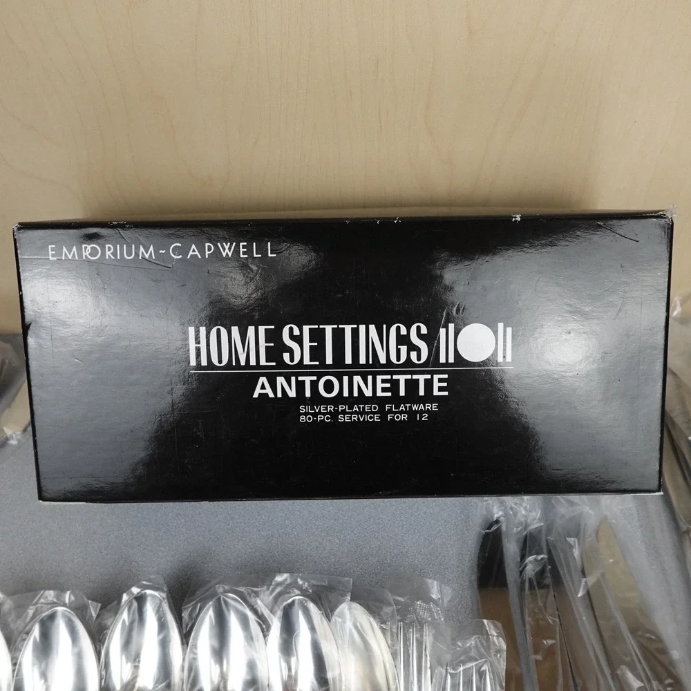 Vintage Emporium Capwell Silver Plated Flatware Set Antoinette Japan Incomplete